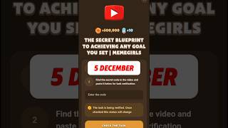 THE SECRET BLUEPRINT TO ACHIEVING ANY GOAL YOU SET | MEMEGIRLS | Memefi New Video Code #memefi #code