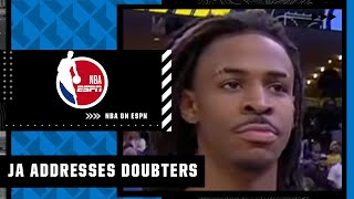 We don't want them over here no more - Ja Morant on fans that switched sides 👀 | NBA on ESPN