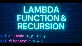 Python Programming Bootcamp Day - 15 (Lambda Functions & Recursion)
