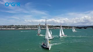 New Adventure began, drone footage of #OGR2023 Leg 3 Auckland Start Day Start Line Charge