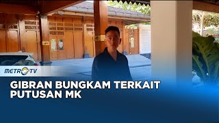 Gibran Enggan Komentar Terkait Putusan MK Atas Peluang jadi Cawapres