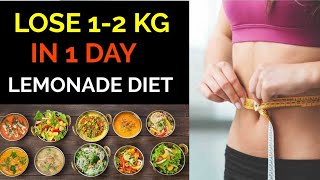 Lose 1 Kg - 2 Kg in 1 Day | Easy Diet Plan to Lose Weight Fast | Indian Diet Plan Weight loss Diet