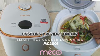 UNBOXING \u0026 REVIEW LENGKAP SMART RICE COOKER LOW CARBO, 400 LOW WATT BY MECOO #mecookwithmecoo