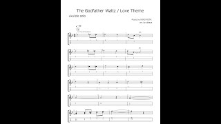 The Godfather Waltz ～ Love Theme ( ゴッドファーザー ・ワルツの 一部分 と 愛のテーマ)：ウクレレ・ソロ  初  級 (TAB)