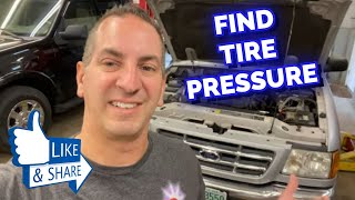 How To Find Ford Ranger Recommended Tire Pressure