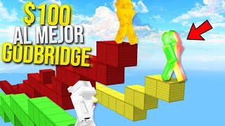 El que HAGA el MEJOR GODBRIDGE más PELIGROSO GANA $100!! - Minecraft PvP.