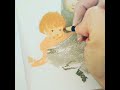 オイルパステル 絵本原画制作中動画 猿と赤ちゃん