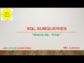 Oracle SQL Subqueries
