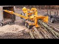 Dangerous Huge Tree Destroy Wood Chipper Machines Working, Fastest Stump Shredder Whole Tree Crusher