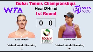 Dubai Tennis Championships 2023 | Elise Mertens vs Mayar Sherif | 1st Round | AO Tennis 2