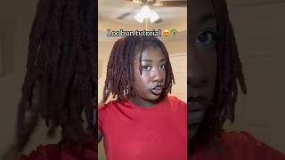 Easy Loc bun tutorial 😍🌴 #locs #locjourney #naturalhair #shorts