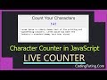 How to Create Character Count Tool in JavaScript, Character Count Calculator | CodingTuting.Com