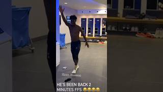 "HE'S BEEN BACK 2 MINS!" James Maddison Films Yves Bissouma Dancing in the Changing Rooms