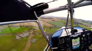 Skyranger Swift 2.  Landing Rwy25 Balado Airfield, Kinross, Scotland.