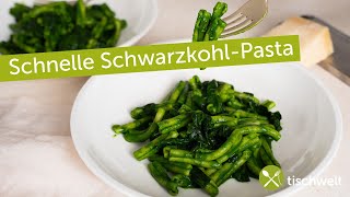 Winterliche Schwarzkohl-Pasta: würzig \u0026 einfach! | Schnelles Rezept