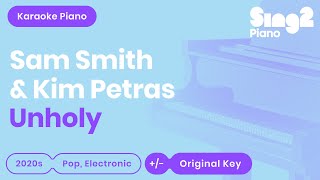 Unholy - Sam Smith, Kim Petras (Karaoke Piano)
