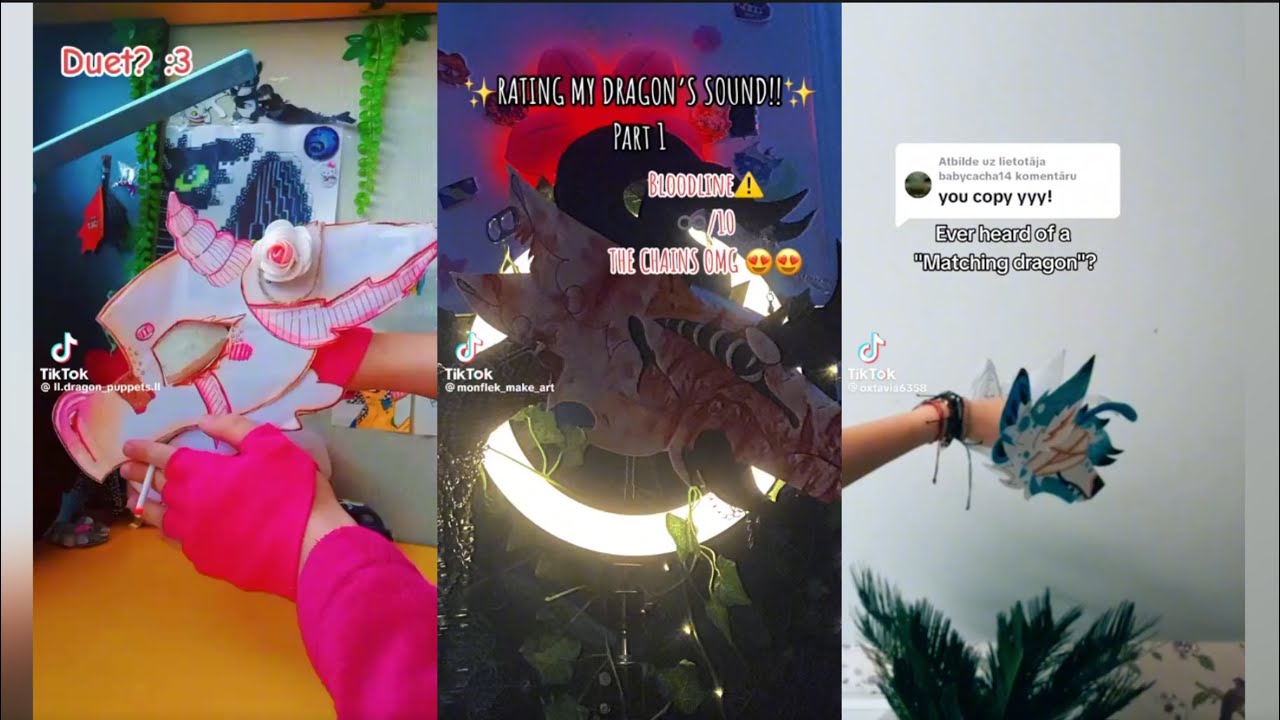 Paper Dragon Puppet Tiktok Compilation 4 Youtube
