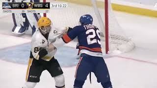 Raivis Ansons (Wilkes-Barre Penguins) Fight vs Tyce Thompson (Bridgeport Islanders) 22.11.2024 | AHL