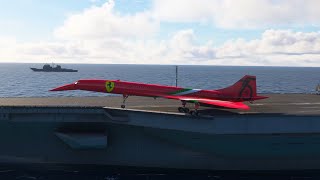 Great Pilot Concorde Ferrari Takes Off from Aircraft Carrier