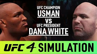Kamaru Usman vs Dana White - EA Sports UFC 4 Simulation - (CPU vs CPU)