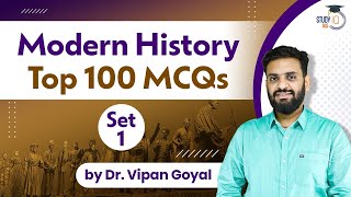 Modern History Top 100 MCQs l Set 1 l History MCQs by Dr Vipan Goyal l Study IQ l State PCS CAPF CDS