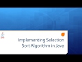 Lesson 11c_2 Implementing Selection Sort Algorithm in Java