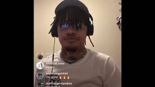 summrs makes black card on ig live! (intoxicated?)