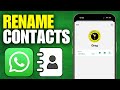 How To Rename Contacts in WhatsApp