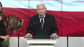 Jarosław Kaczyński: przed nami cztery lata ciężkiej pracy | Wybory 2019