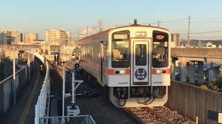 【東海交通事業城北線】勝川駅到着《キハ11形300番台》