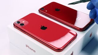 iPhone 11 vs iPhone XR (Red Editions) - Unboxing ASMR