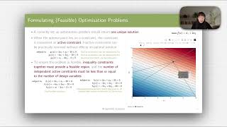 Course 1: Introduction — Formulating (feasible) optimisation problems