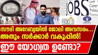 സൗദിയിൽ ഈ യോഗ്യതയുള്ളവർക്കായി സർക്കാർ ജോലി | Saudi Arabia Job opportunities