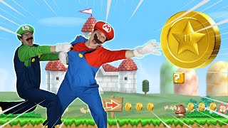 Mario VS Luigi - Coin Battle in Real Life