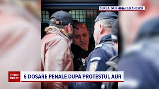 Șase dosare penale după protestul organizat în București de simpatizanții AUR