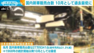 国内新車販売台数31.3％減少　10月として過去最低(2021年11月2日)