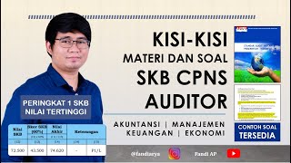 KISI-KISI MATERI & BENTUK SOAL TES SKB CPNS AUDITOR INTERNAL AUDITOR INSPEKTORAT SEMUA JURUSAN