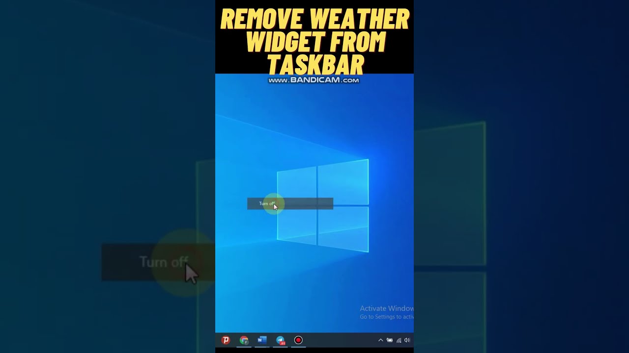 How to disable the Weather and “News and Interests” widget from the Windows taskbar #Shorts