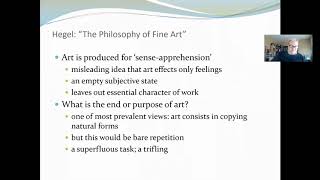 Dr. Jenkins Presents GWF Hegel: The Philosophy of Fine Art