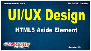 Session:20 | HTML5 Aside Element | UI/UX Tutorial | UI Technologies Training