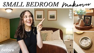 extreme small bedroom makeover *on a budget* | DIY cozy bedroom transformation | Brooke Ava