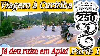 Viagem à Curitiba pelo Rastro da Serpente - Indo até Apiaí - Parte 1 (Motos e tal & Motologia)