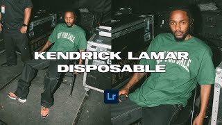 Create Kendrick Lamar Disposable look - Film Lightroom Presets | Vintage Film Filter