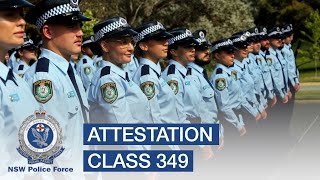 Attestation of Class 349 - NSW Police Force