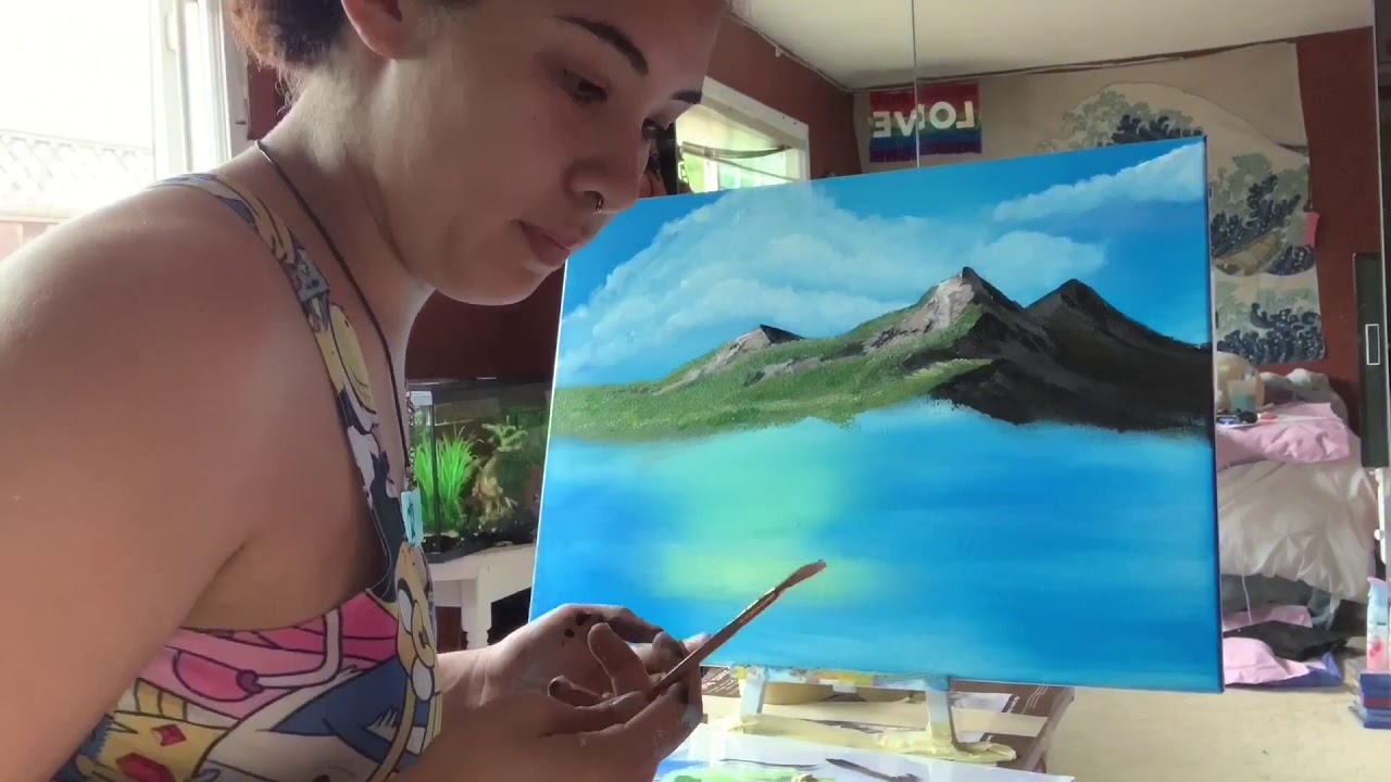 Following A Bob Ross Painting Tutorial Youtube Following A Bob Ross Painting Tutorial Youtube