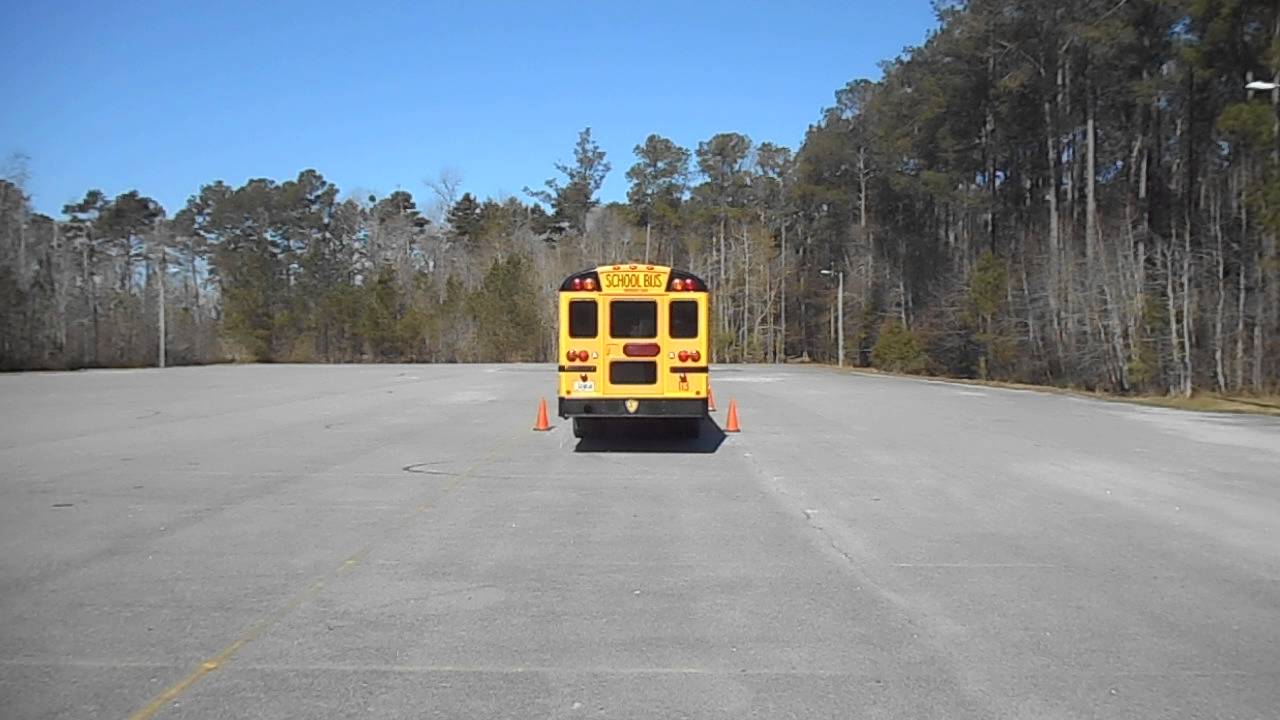 54. Skills – Straight Backing – Class B CDL School Bus - YouTube