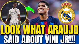 LOOK AT THIS! ARAUJO TALKED ABOUT VINI JR! FANS REACT! | REAL MADRID NEWS