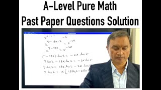 Exponential | Pure Mathematics P1 | 09709/33/M/J/24| SAT PREP (More solutions in description)Q1