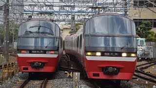 「地味にレアなすれ違い」1200系1116F\u00261113F 名鉄名古屋本線 神宮前駅にて