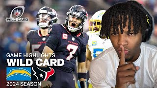 CJ STROUD AURA BACK! JUSTIN HERBERT FRAUD! TEXANS VS CHARGER NFL WILD CARD REACTION